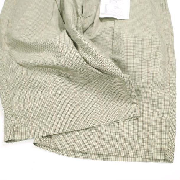 新品 Engineered Garments エンジニアードガーメンツ Sunset Short - Nyco Mini Tattersall サンセットショーツ S Khaki チェック パンツ |  | 06