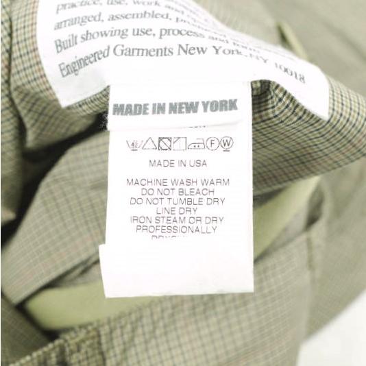 新品 Engineered Garments エンジニアードガーメンツ Sunset Short - Nyco Mini Tattersall サンセットショーツ S Khaki チェック パンツ |  | 08