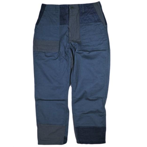 Engineered Garments エンジニアードガーメンツ Fatigue Pant - 6.5oz Flat Twill ファティーグパンツ S Navy パッチワーク ベイカー | 