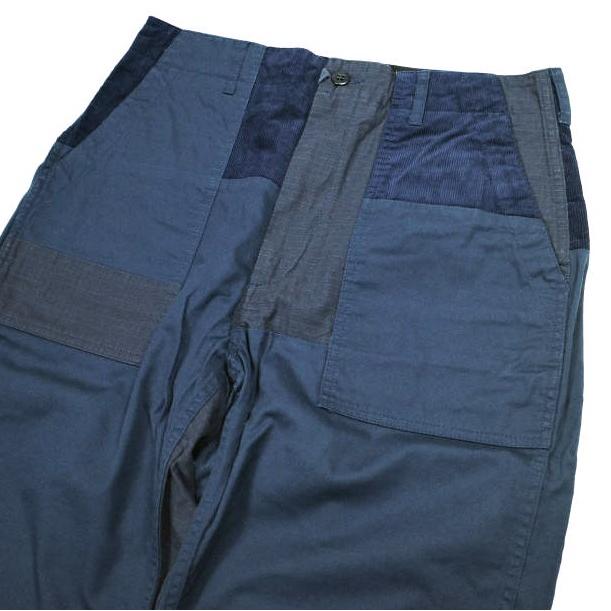 Engineered Garments エンジニアードガーメンツ Fatigue Pant - 6.5oz Flat Twill ファティーグパンツ S Navy パッチワーク ベイカー |  | 03