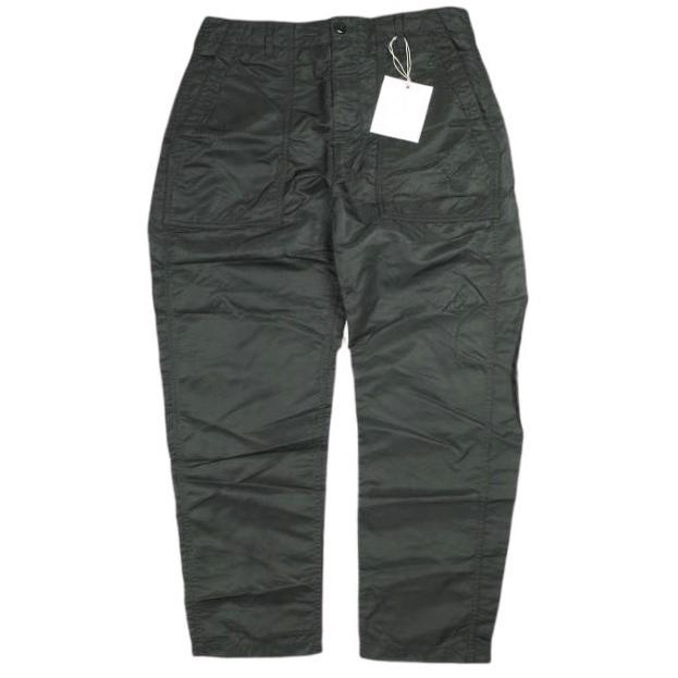新品 Engineered Garments エンジニアードガーメンツ Fatigue Pant - Flight Satin Nylon ファティーグパンツ S Black ベイカー g25286 | 
