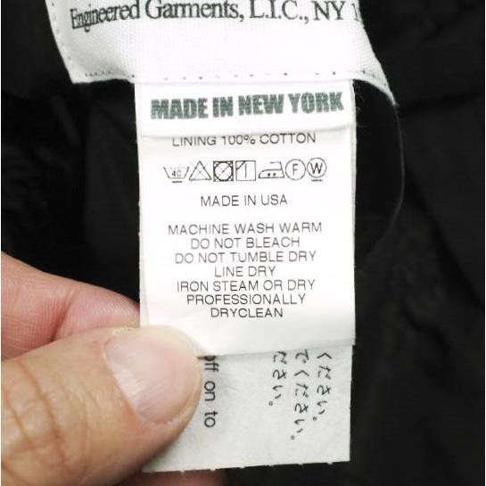 新品 Engineered Garments エンジニアードガーメンツ Fatigue Pant - Flight Satin Nylon ファティーグパンツ S Black ベイカー g25286 |  | 07