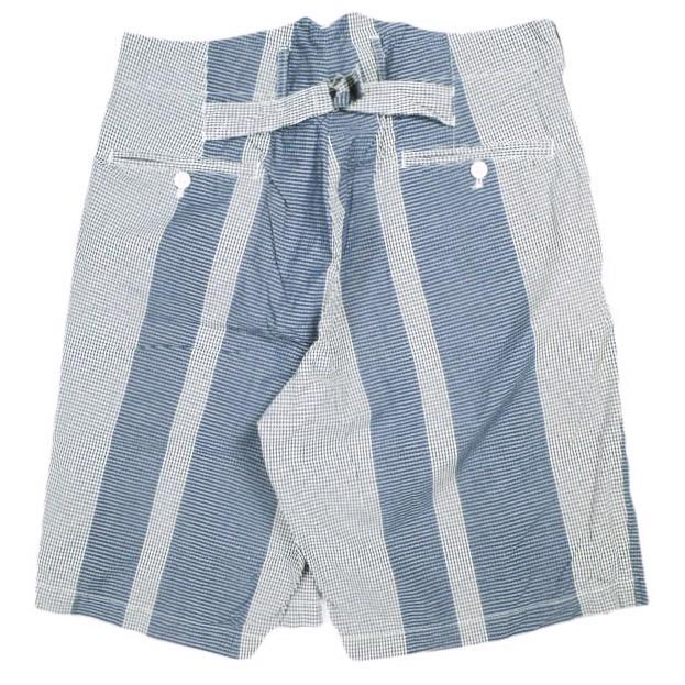 Engineered Garments エンジニアードガーメンツ WP SHORT ? MINI GINGHAM BIG ST. 1タックショーツ S Dk.Navy/Grey シンチバック パンツ |  | 01