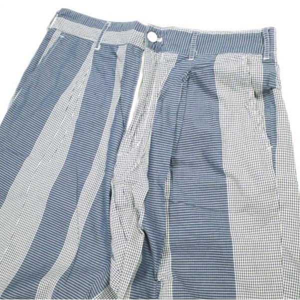 Engineered Garments エンジニアードガーメンツ WP SHORT ? MINI GINGHAM BIG ST. 1タックショーツ S Dk.Navy/Grey シンチバック パンツ |  | 03