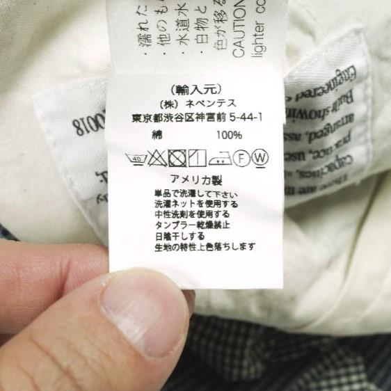 Engineered Garments エンジニアードガーメンツ WP SHORT ? MINI GINGHAM BIG ST. 1タックショーツ S Dk.Navy/Grey シンチバック パンツ |  | 07