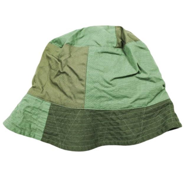 Engineered Garments エンジニアードガーメンツ Bucket Hat Cotton Ripstop コットンリップストップ バケットハット L Olive パッチワーク |  | 02
