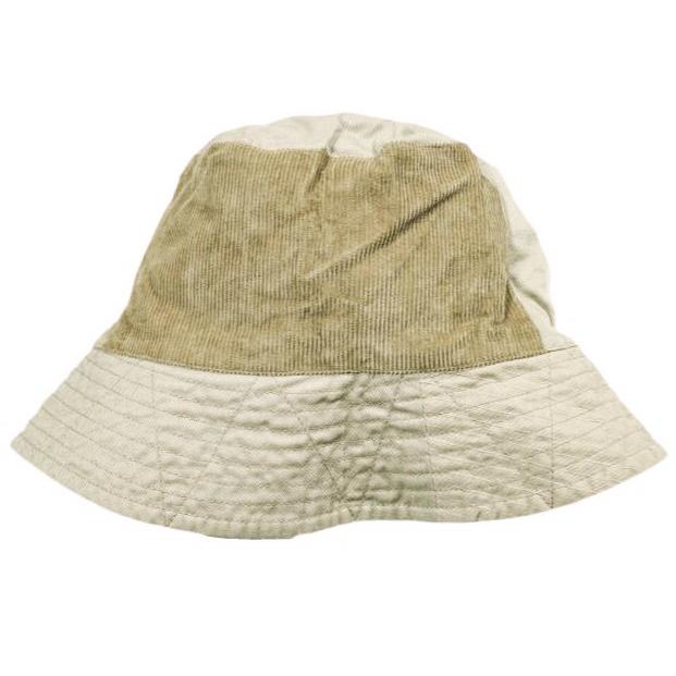 Engineered Garments エンジニアードガーメンツ Bucket Hat - 6.5oz Flat Twill コットンツイル バケットハット L Khaki パッチワーク 帽子 | 