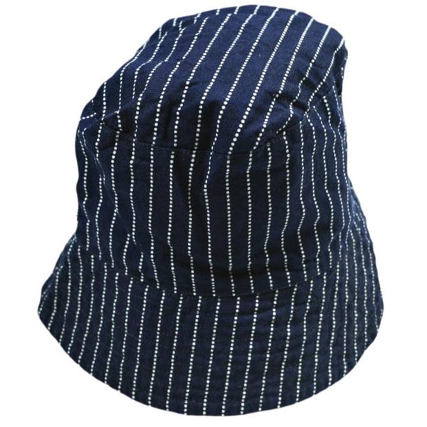 Engineered Garments エンジニアードガーメンツ Bucket Hat - Wabash Stripe ウォバッシュストライプ バケットハット L Indigo 帽子 g25322 |  | 01