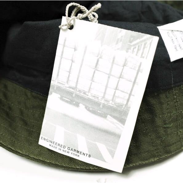 新品 Engineered Garments エンジニアードガーメンツ Bucket Hat - 12oz Duck Canvas ダックキャンバス バケットハット L Olive 帽子 |  | 06