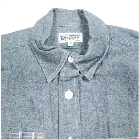 Engineered Garments WORKADAY エンジニアードガーメンツ Utility Shirt - Cotton Chambray シャンブレー ユーティリティーシャツ S BLUE |  | 03