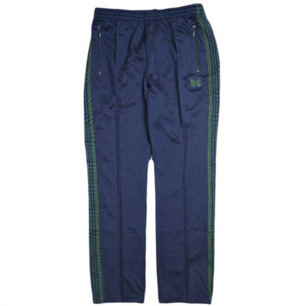 Needles ニードルス 日本製 Narrow Track Pant Poly Smooth ナロートラックパンツ ポリスムース DI982 M Navy イージー ジャージ ボトムス | 
