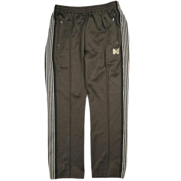 Needles ニードルス 日本製 Narrow Track Pant Poly Smooth ナロートラックパンツ ポリスムース DI364 M Brown イージー ジャージ ボトムス | 