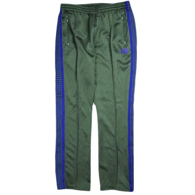Needles ニードルス 日本製 Narrow Track Pant Poly Smooth ナロートラックパンツ ポリスムース DI172 M Green イージー ジャージ ボトムス | 
