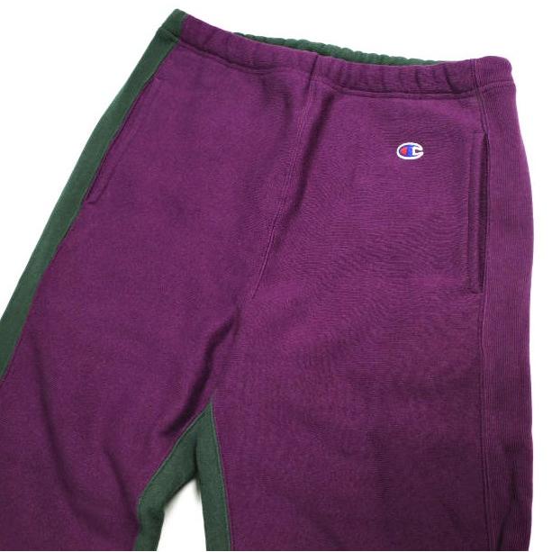 新品 Champion x BEAMS チャンピオン ビームス 別注 リバースウィーブ2トーンスウェットパンツ C8-Q213 M D.PURPLE/GREEN イージー 裏起毛 |  | 04