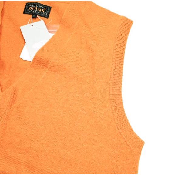 新品 BEAMS PLUS ビームスプラス Button Knit Vest Solid ボタン ニットベスト 11-05-0125-048 M ORANGE セーター ウール トップス g25373 |  | 05