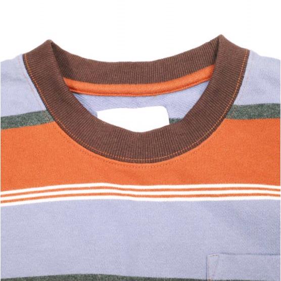 WHIMSY ウィムジー 23AW SNAP SLEEVE BORDER TOP スナップスリーブボーダートップ WMS-23AW2-014 XL Violet 長袖 ロングスリーブTシャツ |  | 03