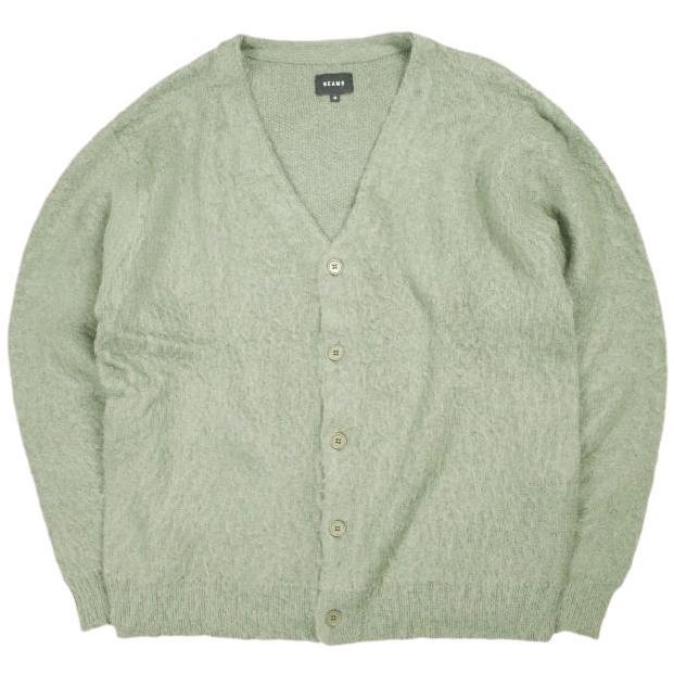 BEAMS ビームス 21AW ソリッドシャギーカーディガン 11-15-1472-048 M OLIVE ニット トップス g25395 | 