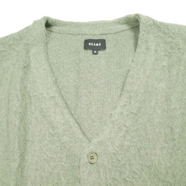 BEAMS ビームス 21AW ソリッドシャギーカーディガン 11-15-1472-048 M OLIVE ニット トップス g25395 |  | 03