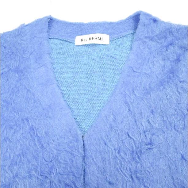 Ray BEAMS レイビームス 23AW ヘアリーシャギーカーディガン 61-15-0216-353 ONE SIZE BLUE ニット トップス g25401 |  | 04