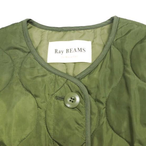 Ray BEAMS レイビームス キルティングノーカラーブルゾン 63-18-0121-111 ONE SIZE OLIVE コート アウター g25403 |  | 03