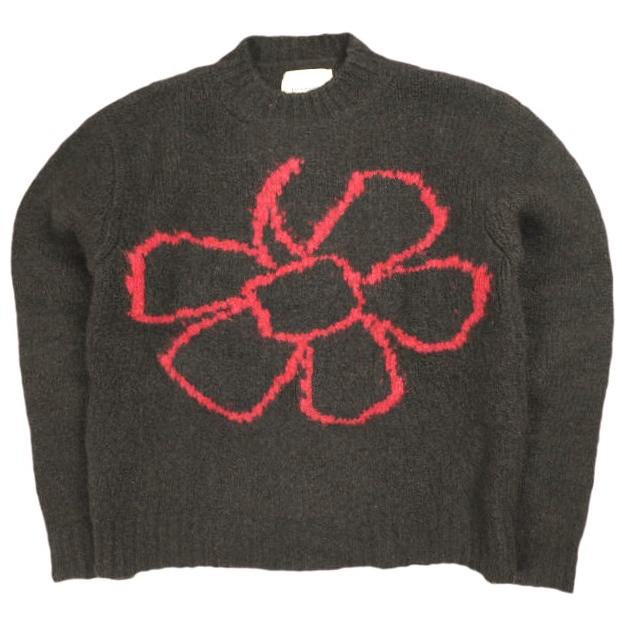Paloma Wool パロマウール 23AW FLOREKE フラワー刺繍 アルパカクルーネックニット RJ9024 M BROWN セーター トップス g25409 | 