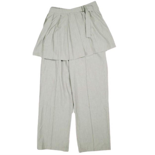 Ray BEAMS レイビームス 23AW プリーツミニスカート付きパンツ 61-23-1030-462 1 モカ ボトムス g25415 | 