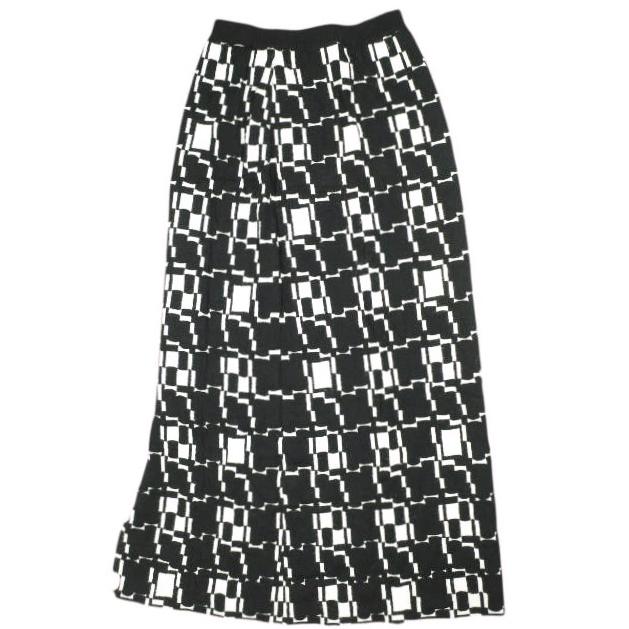 Ray BEAMS レイビームス 22AW ジオメトリックニットスカート 61-27-0052-370 Free BLACK ロング ボトムス g25416 | 