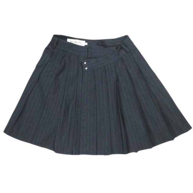 Ray BEAMS レイビームス 24SS ピンストライププリーツミニスカート 61-27-1048-462 0 NAVY ボトムス g25417 | 