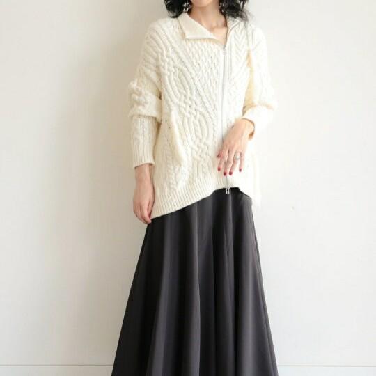 RBS Ray BEAMS アールビーエス レイビームス 22AW ケーブルアシンメトリージップカーディガン 61-15-0066-370 Free OFF WHITE ニット |  | 02