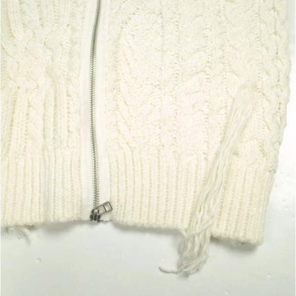 RBS Ray BEAMS アールビーエス レイビームス 22AW ケーブルアシンメトリージップカーディガン 61-15-0066-370 Free OFF WHITE ニット |  | 05