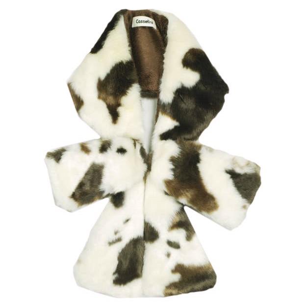 CASSELINI キャセリーニ アニマルファーティペット IVORY/BROWN マフラー g25422 | 