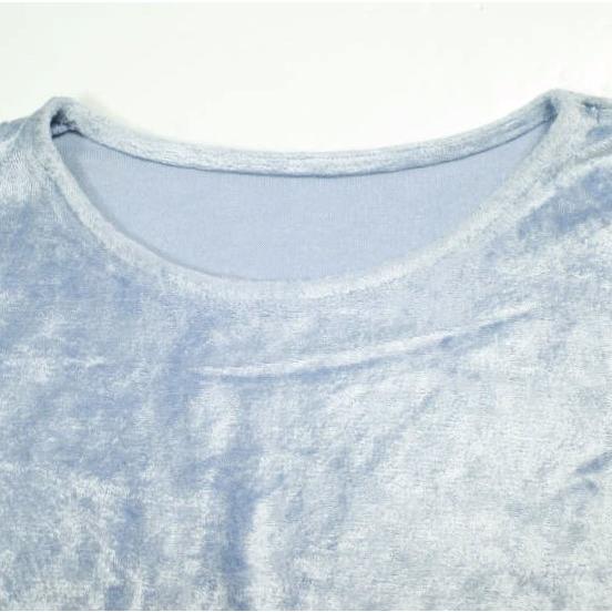 Ray BEAMS レイビームス 21SS ストレッチベロアTシャツ 63-04-0342-370 ONE SIZE BLUE 半袖 ベルベット カットソー トップス g25423 |  | 03