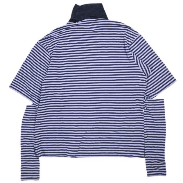Name. x Ray BEAMS ネーム レイビームス 21AW 別注 日本製 ボーダーヘンリーネックカットソー NMCU-RB21AW-001 Free PURPLE 長袖 トップス |  | 01