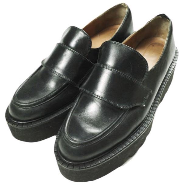 ATP Atelier エーティーピーアトリエ 厚底 ローファー 38(24-24.5cm) BLACK VIBRAM Vi-Lite シューズ g25427 | 