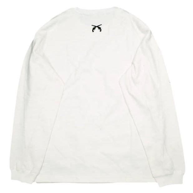 roarguns ロアーガンズ 25AW 日本製 BARBARIAN JERSEY T クロスガン刺繍 バーバリアンジャージーTシャツ 25FGT-08 4 WHITE 長袖 roar | 