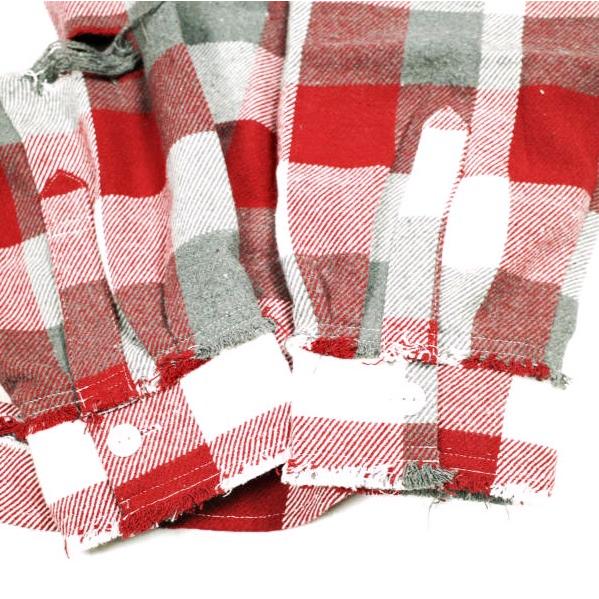 新品 Danke Schon ダンケシェーン 25AW FLANNEL DAMAGE SHIRTS BLOCK ダメージ加工 フランネルチェックシャツ UNS24033B-0DS M レッド 長袖 |  | 04