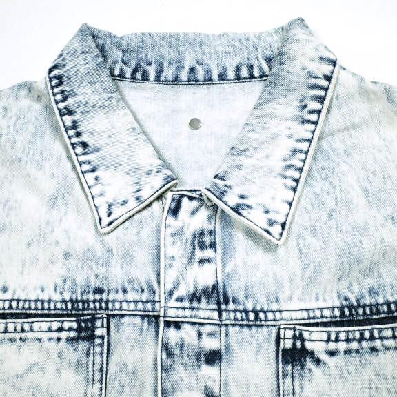 Danke Schon ダンケシェーン 24SS CHEMICAL BLEACH DENIM JACKET ケミカルブリーチ デニムジャケット Indigo Gジャン サンプル品 |  | 02