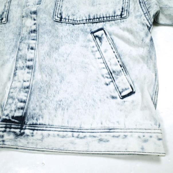 Danke Schon ダンケシェーン 24SS CHEMICAL BLEACH DENIM JACKET ケミカルブリーチ デニムジャケット Indigo Gジャン サンプル品 |  | 03