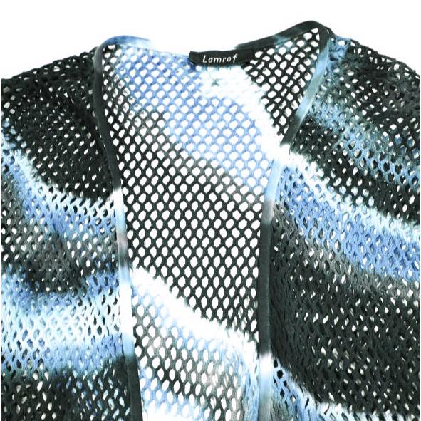 Lamrof x BEAMS ラムロフ ビームス 25SS 別注 日本製 Ami Art Cardigan アミアートカーディガン LM-25SS-CT01  Free Black/Blue メッシュ |  | 04