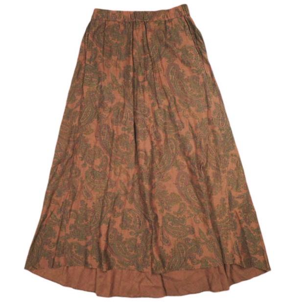 Pilgrim Surf+Supply ピルグリム サーフ+サプライ 20AW ペイズリーフレアロングスカート 37-27-0069-879 0 Brown BEAMS イージー マキシー | 