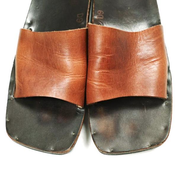 JUTTA NEUMANN ユッタニューマン SIMONE - SQUARE TOE シモーネ スクエアートゥ レザーサンダル D9(27cm) ブラウン Birkソール シューズ |  | 04