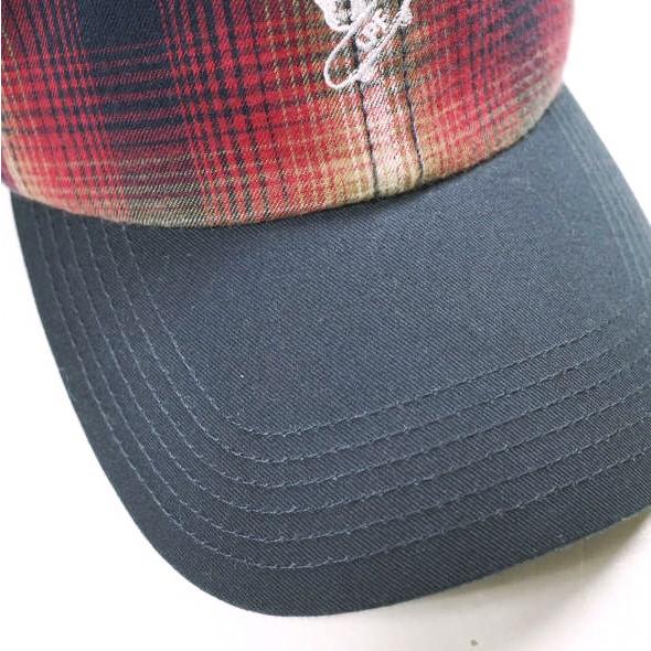 新品 Lucien Pellat-Finet ルシアンペラフィネ スカル刺繍 オンブレチェック6パネルキャップ RED ベースボール バックストラップ 帽子 |  | 04