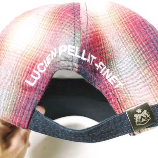 新品 Lucien Pellat-Finet ルシアンペラフィネ スカル刺繍 オンブレチェック6パネルキャップ RED ベースボール バックストラップ 帽子 |  | 05