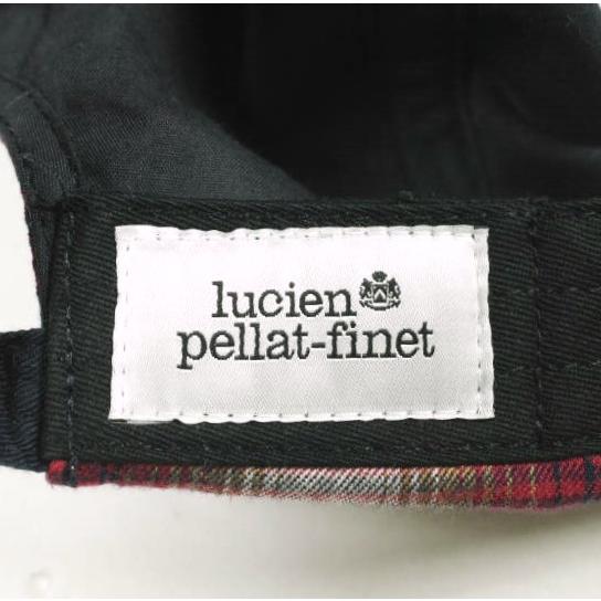 新品 Lucien Pellat-Finet ルシアンペラフィネ スカル刺繍 オンブレチェック6パネルキャップ RED ベースボール バックストラップ 帽子 |  | 07