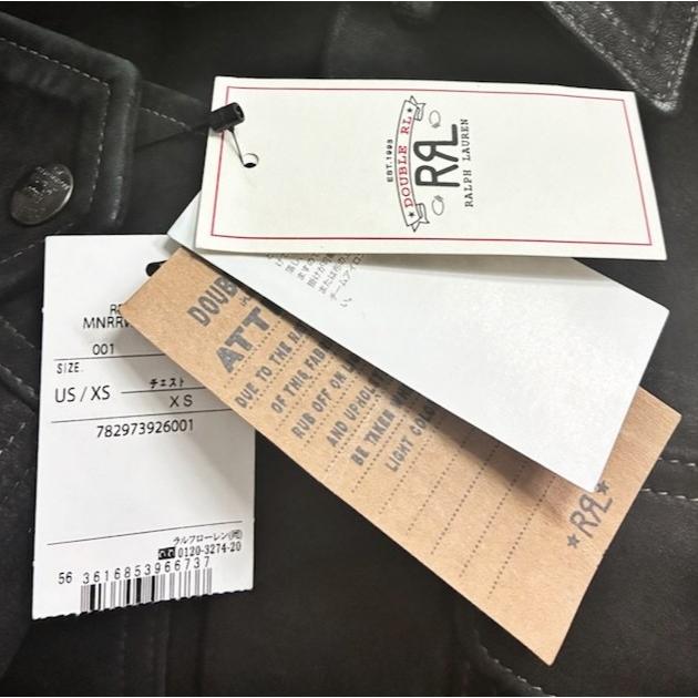 RRL ダブルアールエル 25AW ラフアウトスエード ワークシャツ MNRRWOV16820377 XS BLACK Double RL レザー ジャケット 定価346,500円 |  | 03