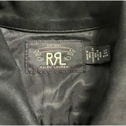 RRL ダブルアールエル 25AW ラフアウトスエード ワークシャツ MNRRWOV16820377 XS BLACK Double RL レザー ジャケット 定価346,500円 |  | 07