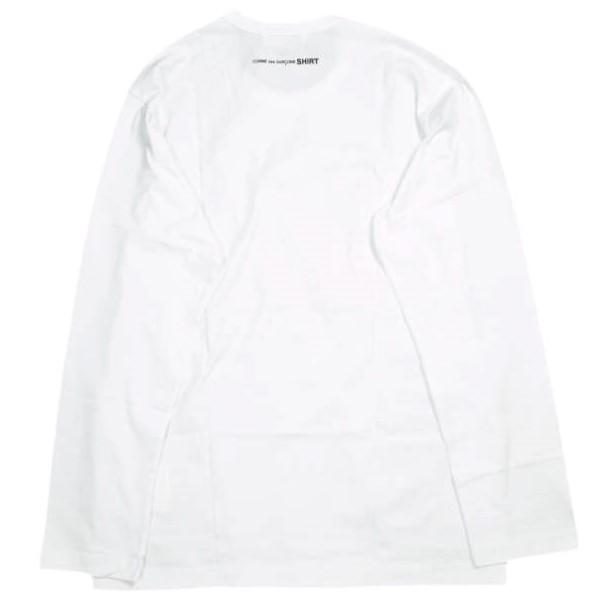 新品 COMME des GARCONS SHIRT コムデギャルソンシャツ SMALL LOGO BACK PRINT L/S TEE ロゴプリントロングスリーブTシャツ FH-T012 L 白 |  | 01