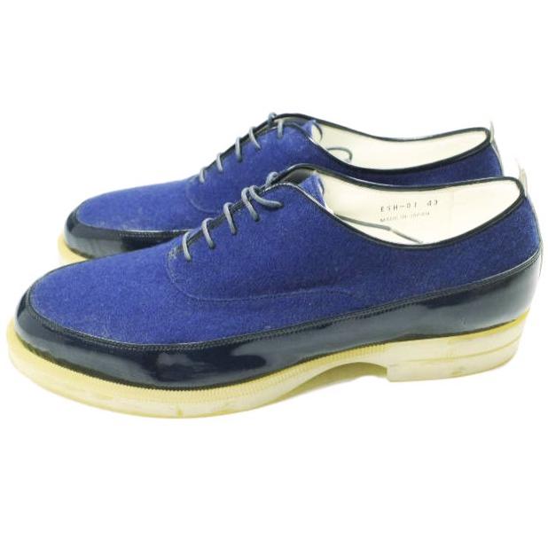 NIT ニト 日本製 ウール＆パテントレザーコンビネーション プレーントゥシューズ NIT12AW-ESH01 42(27cm) BLUE シューズ g25542 |  | 01