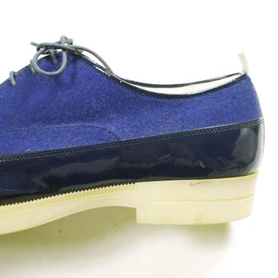 NIT ニト 日本製 ウール＆パテントレザーコンビネーション プレーントゥシューズ NIT12AW-ESH01 42(27cm) BLUE シューズ g25542 |  | 07
