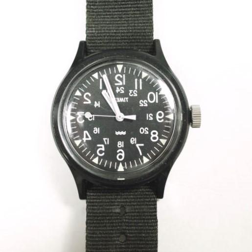 Engineered Garments x TIMEX x BEAMS BOY タイメックス 別注 Original Camper ミラー反転 オリジナルキャンパー ブラック 腕時計 | 
